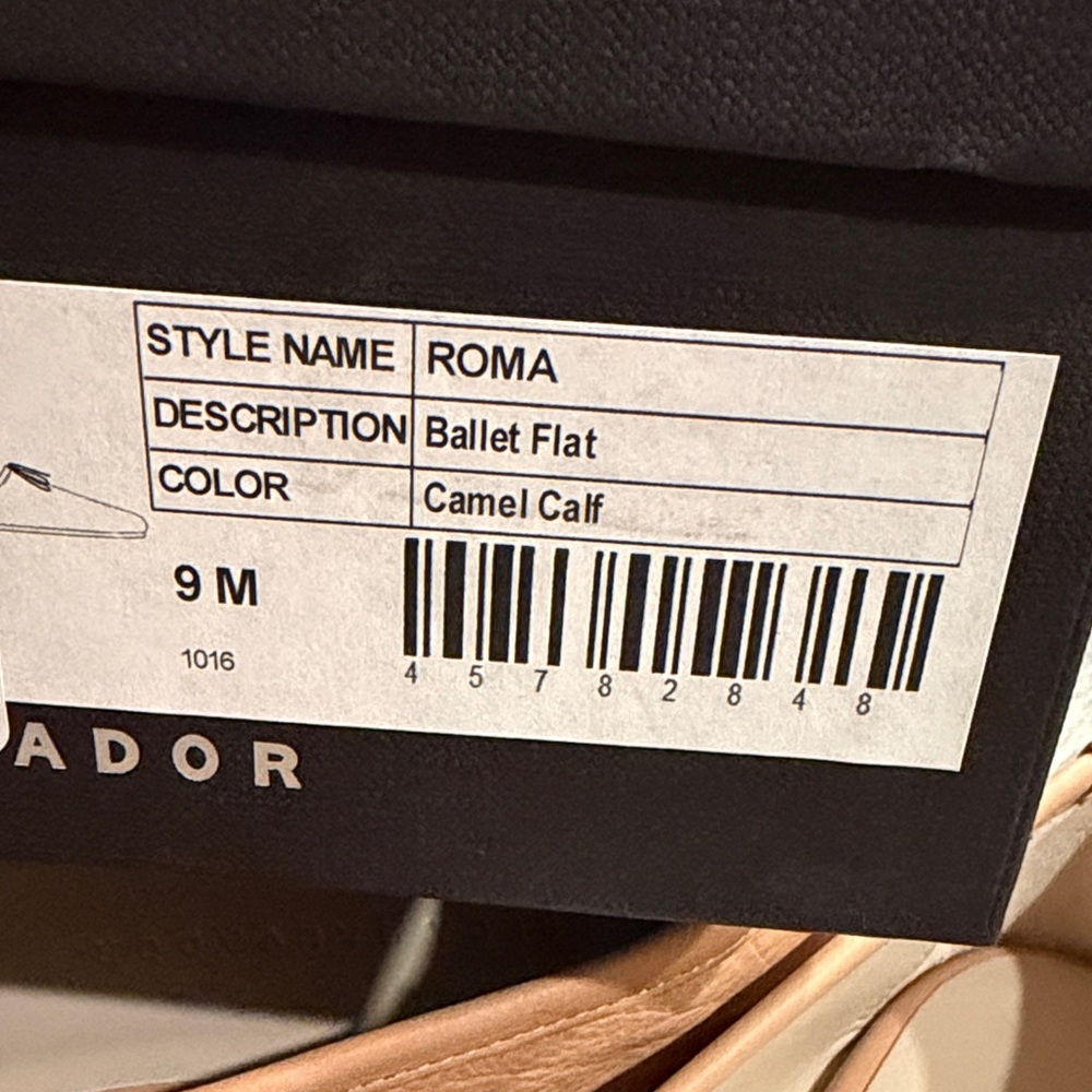 Freda Salvador Caramel Leather Bow Ballet Flats size 9 NWT - Picture 5 of 6